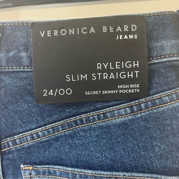 Veronica Beard Ryleigh Slim Straight Jeans Sz 24 NWT - Picture 7 of 9